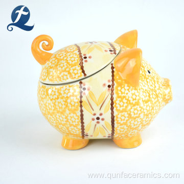 Hand Painting Money Box Pig Ceramic Piggy Bank